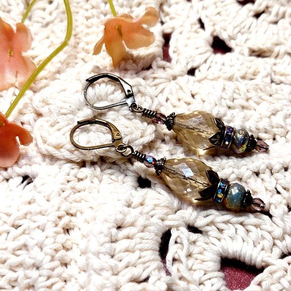 Romantic Victorian drop earrings new handmade - Picture 9 of 12